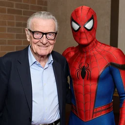 cameo of stan lee and he is actually spiderman