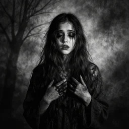 weird nightmare, black and white