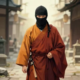 a ninja monk trompe loeil
