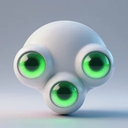 3 d model neon green eyes, cinema 4 d, 4 d render
