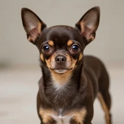 a dark brown chihuahua, epic, realistic, hyper detailed