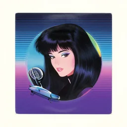 80s album cover, retrowave, synthwave