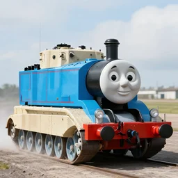 Thomas the tank engine as a M1 Abrams tank