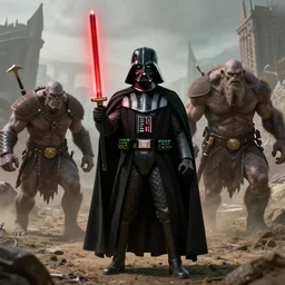 darth vader vs 1 0 0 orcs, 4 k, ultra realism