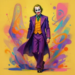 full body shot of walter white in a joker makeup, full - body art, fantasy art, dnd, walter white, very beautiful fantasy art, bright colors, final fantasy, graceful, elegant, trending on artstation, intricate details, matte painting, organic painting, bold shapes, street art, greg rutkowski, gaston bussiere