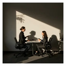 Best friends having fun at work. Photo