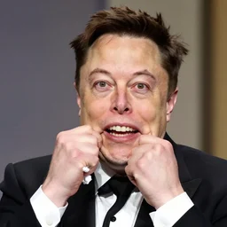 funny face pulling competition winning funny face photo of elon musk as mr. bean, pulling the move'derp banshee ', hilarious face pulling competition winner, extreme face contortion