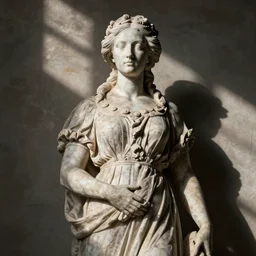 statue of cate blanchet by leonardo davinci