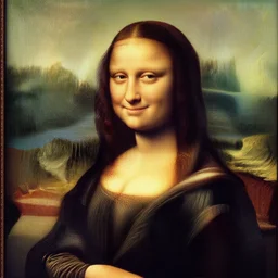 detailed color analog photo of medium format mona lisa laughs. high performance, complex details, technical color, 8 k hyper - realistic resolution. photography is a masterpiece