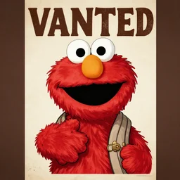 wanted poster of Taliban Elmo