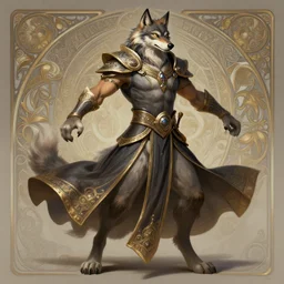 full body photograph of a male anthropomorphic wolf man fursona arabian dancer, deep focus, intricate, elegant, highly detailed, digital painting, artstation, concept art, matte, sharp focus, illustration, d & d, fantasy, hearthstone, art by artgerm and greg rutkowski and alphonse mucha