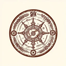 logo design of the selk ´ nam people, engraving by goya, vector image, cosmogonia