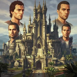 highly detailed vanishing castle - point of eyes, in gta v, stephen bliss, unreal engine, fantasy art by greg rutkowski, loish, rhads, ferdinand knab, makoto shinkai and lois van baarle, ilya kuvshinov, rossdraws, tom bagshaw, global illumination, radiant light, detailed and intricate environment