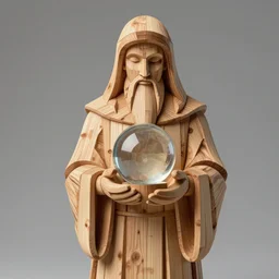 wood wizard statue constructed out of wood planks, holding crystal ball, architecture, made out of wood, high details, lineart, by vincent di fate, inking, black and white screen print, clean bold strokes, trending on artstation, sharp, high contrast, hyper - detailed, photo realism, hd, 4 k, 8 k
