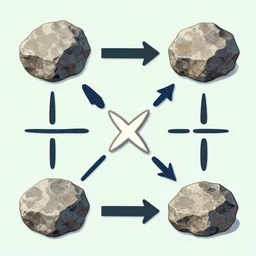 a diagram with pictures showing how rock, paper, scissors works