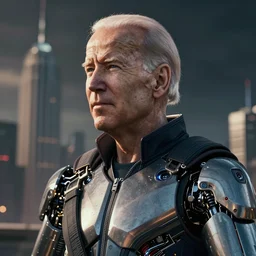 Cyberpunk joe biden, android, detailed
