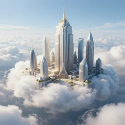 cloudworld, cloud palace, cloude buildings, paradise, artstation m - 9