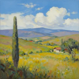 beautiful view, painted by jorge garza,