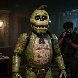 FNAF the movie, realistic, on set photo, 4k, creepy