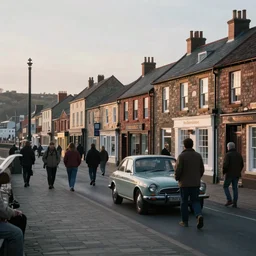 Maryport, Cumbria, realistic cinematic lighting, establishing action shot, ultra detailed, hyper realism, photo, octane render, 8k