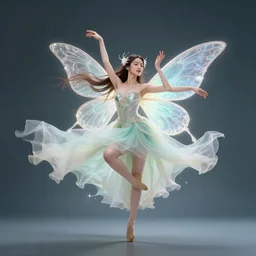 a magical fairy that dances in the wind
