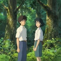 ancient forest, art by makoto shinkai and alan bean, yukito kishiro