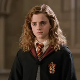 film still of emma watson as hermione granger. screenshot. wearing [ [ [ [ [ [ [ [ hogwarts robes ] ] ] ] ] ] ] ]. extremely detailed. 4 k.