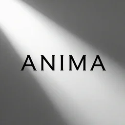 A simplistic and minimalistic logo with the words ANIMA in it
