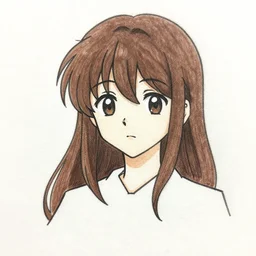colored anime sketch, digital art, simple