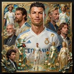 highly detailed portrait of ronaldo nazario, stephen bliss, unreal engine, fantasy art by greg rutkowski, loish, rhads, ferdinand knab and lois van baarle, ilya kuvshinov, rossdraws, tom bagshaw, alphonse mucha, global illumination, detailed and intricate environment
