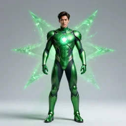 full body portrait of green lantern as a magical star guardian. detailed face, concept art, intricate, highly detailed 8 k, smooth, sharp focus, handsome and aesthetic shape of face and body, artgerm, artstation, art by zexi guo and nira and junpei suzuki and gharliera and rinotuna