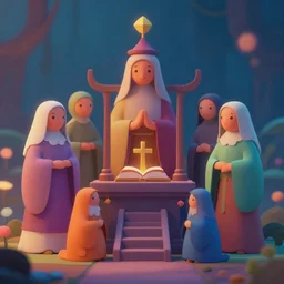 shrine for shrew gods. award - winning 3 d animation by an indie studio, rimlighting, depth of field, limited but vibrant palette, impressionism, chiaroscuro, bokeh.