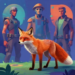 a fox in fortnite by artstation, deviantart, artfol, artbox, cgsociety, gfxartist, artful, zatista, artpal, instagram, blendernation, frank stella, beeple, giger, kopera, zawadzki, abstract, surreal, surrealism,, hyperrealism, futurism 4 k, octane render