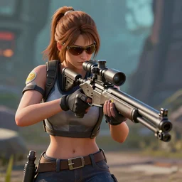 apex legends, mirage! holding a sniper rifle, hdr, hyperrealistic, source engine, sfto