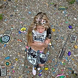 goth girl on a summer day looking annoyed, 2006