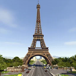 eiffel tower in demolition simulator, in game screenshot