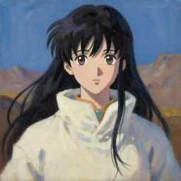 even amundsen painting of an anime woman