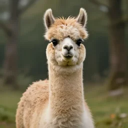 Anthropomorphic alpaca in HD, artstation, Greg rutkowski, cinematic