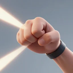 energy fistfight on beam, cyberpunk, UHD, trending