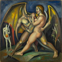 basilisk, pain, pleasure, suffering, adventure, love, abstract oil painting by ( man ray ) mc escher and salvador dali and raqib shaw