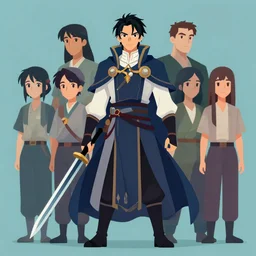 kaladin stormblessed from the stormlight archive. clean cel shaded vector art. shutterstock. behance hd by lois van baarle, artgerm, helen huang, by makoto shinkai and ilya kuvshinov, rossdraws, illustration, art by ilya kuvshinov
