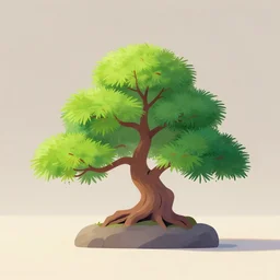 bonsai chestnut!! tree but minimalistic concept art by frank stella gilleard james whalen tom, colorful, soft light, trending on artstation, minimalism