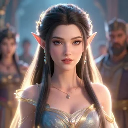 young demi moore is a beautiful elven princess, stuning 3 d render, masterpiece, glowing aura, by donato giancola and greg rutkowski and wayne barlow and zdzisław beksinski, realistic face