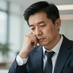 a professional portrait of a business man tired of thinking about sustainability, f 2. 0, leica, highly detailed, bokeh, soft lighting, trending on artstation, perfect face, elegant