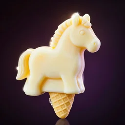 epic professional studio photo horse shaped icecream colorful backlight