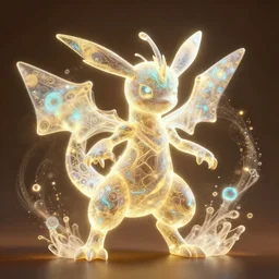 ( pokemon ) creature creature in a alaska, backlit, warm tones, bioluminescent bioluminescent translucent translucent : : by michal karcz, daniel merriam, victo ngai and guillermo del toro : : ornate, dynamic, particulate, intricate, elegant, highly detailed, centered, artstation, smooth, sharp focus, octane render, 3 d