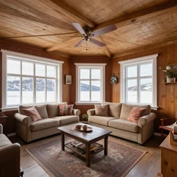 a house interior 6 0 s style norwegian, realistic, hdr, clear image, hdd, dynamic lighting,