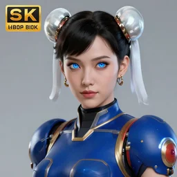 beauty filter. highly detailed portrait of cybertronic led chun - li fembot in detroit : become human, stephen bliss, 8 k, unreal engine, fantasy art by greg rutkowski, alphonse mucha, katsura masakazu, makoto shinkai, james gurney, satoshi kon, kyoto animation, global illumination, radiant light, detailed and intricate environment