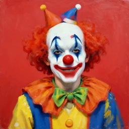 a clown , artwork by Sergey Kolesov, arstation,