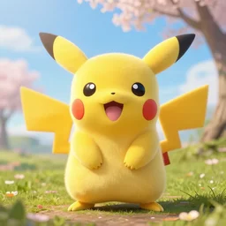 real life pokemon, cute!!!, adorable!!!, fluffy!!!, happy!!!, cheeky!!!, mischievous!!!, ultra realistic!!!, spring time, clear weather, golden hour, sharp focus